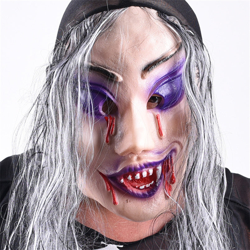 Horror vampire stiff face headgear