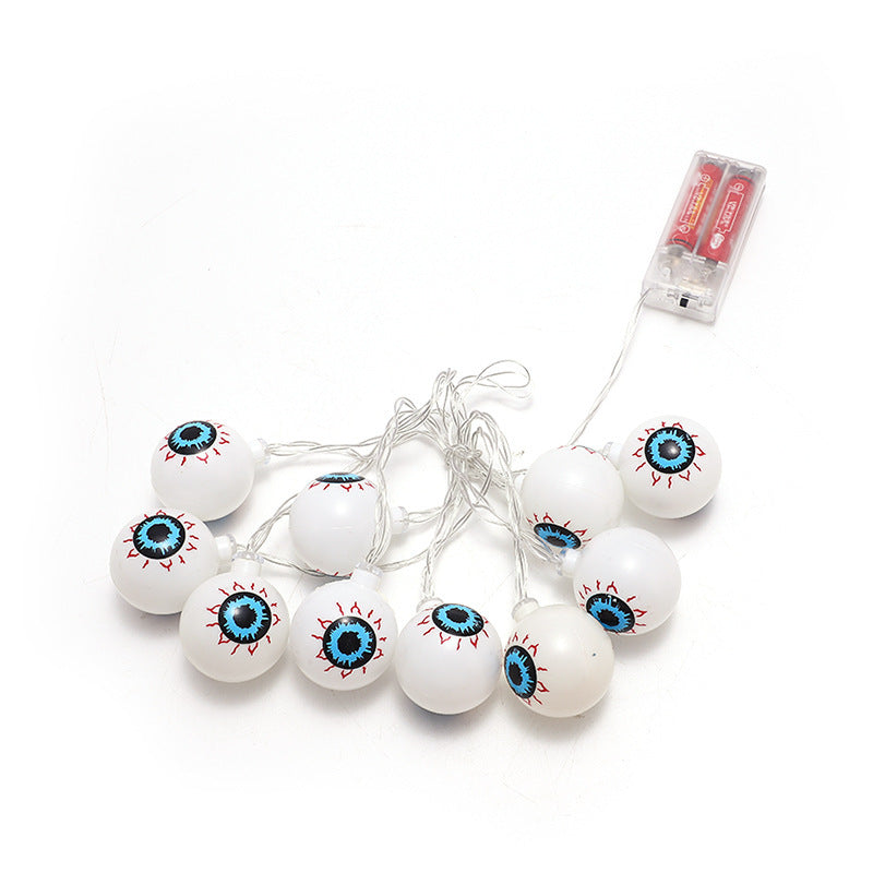 Halloween LED Eyeball Light String 10 Pcs LED Ghost Eye Light Warm Cold Colorful For Halloween Home Party Decor
